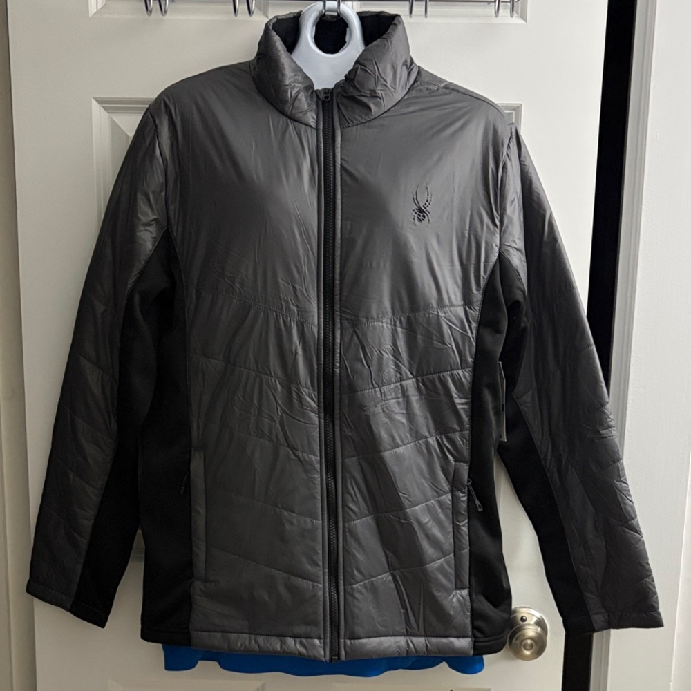 Spyder Men's Charcoal and Black Performance Jacket